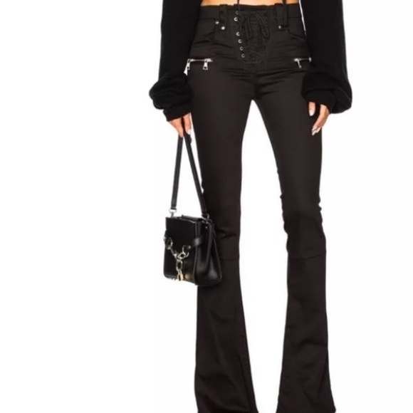 unravel lace up jeans